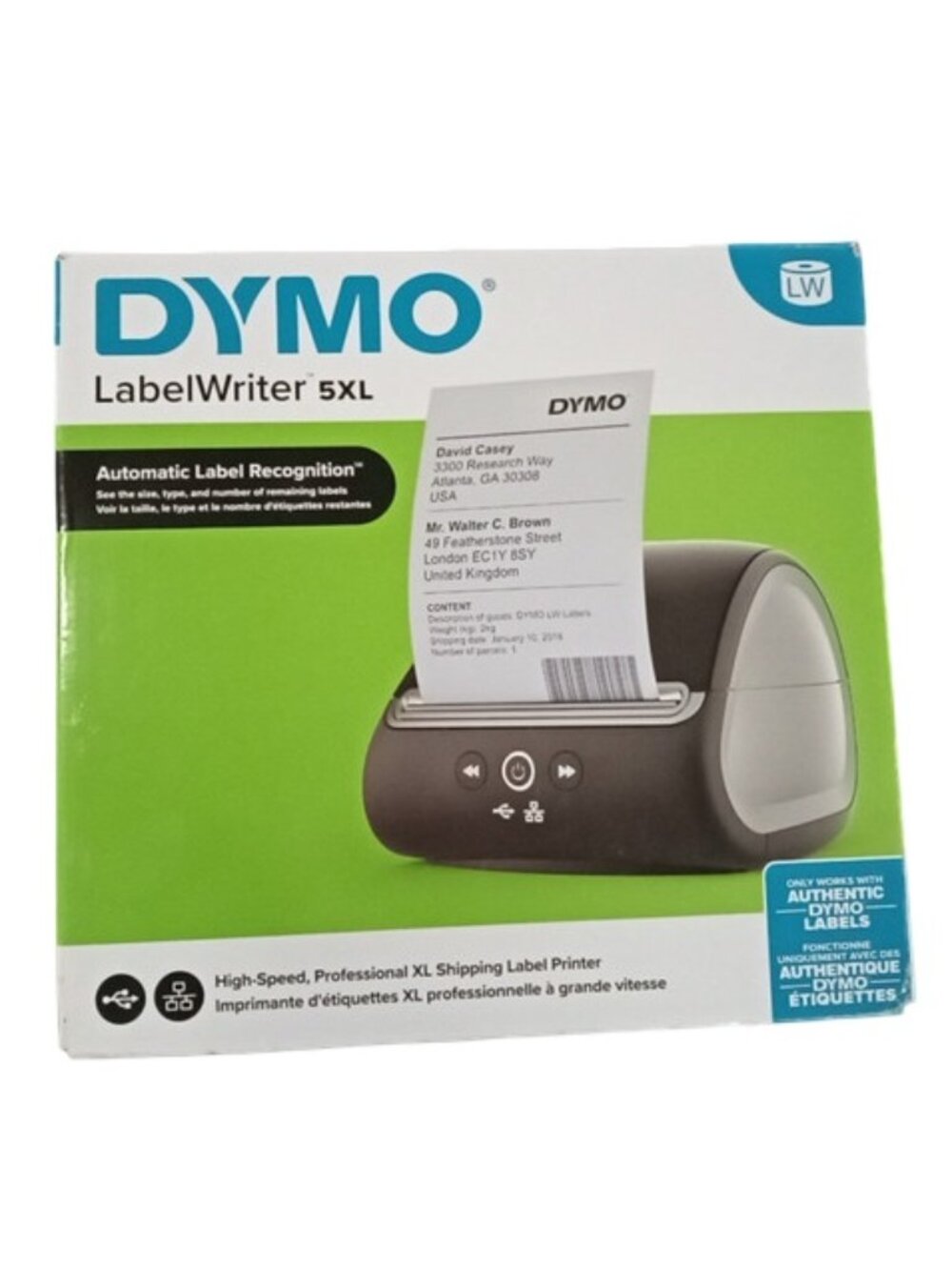 DYMO LabelWriter 5XL Shipping Label Printer, 4x6 in. Labels